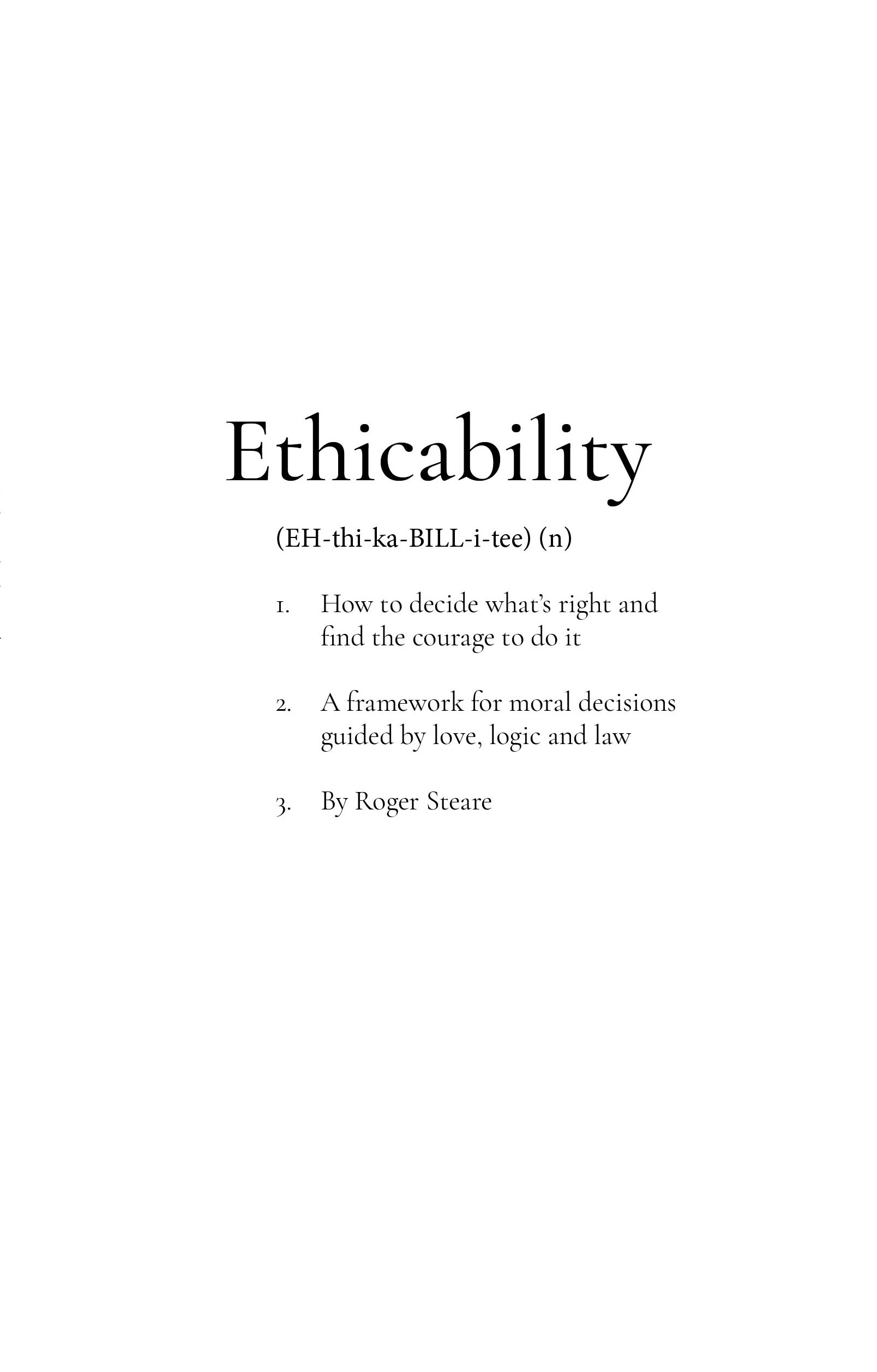 Ethicability 6th Edition, front cover